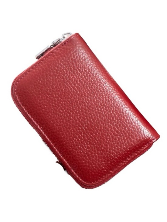 None Handbags - Red RFID Blocking Wallet Zip Around Credit Card Holder Case Size OS